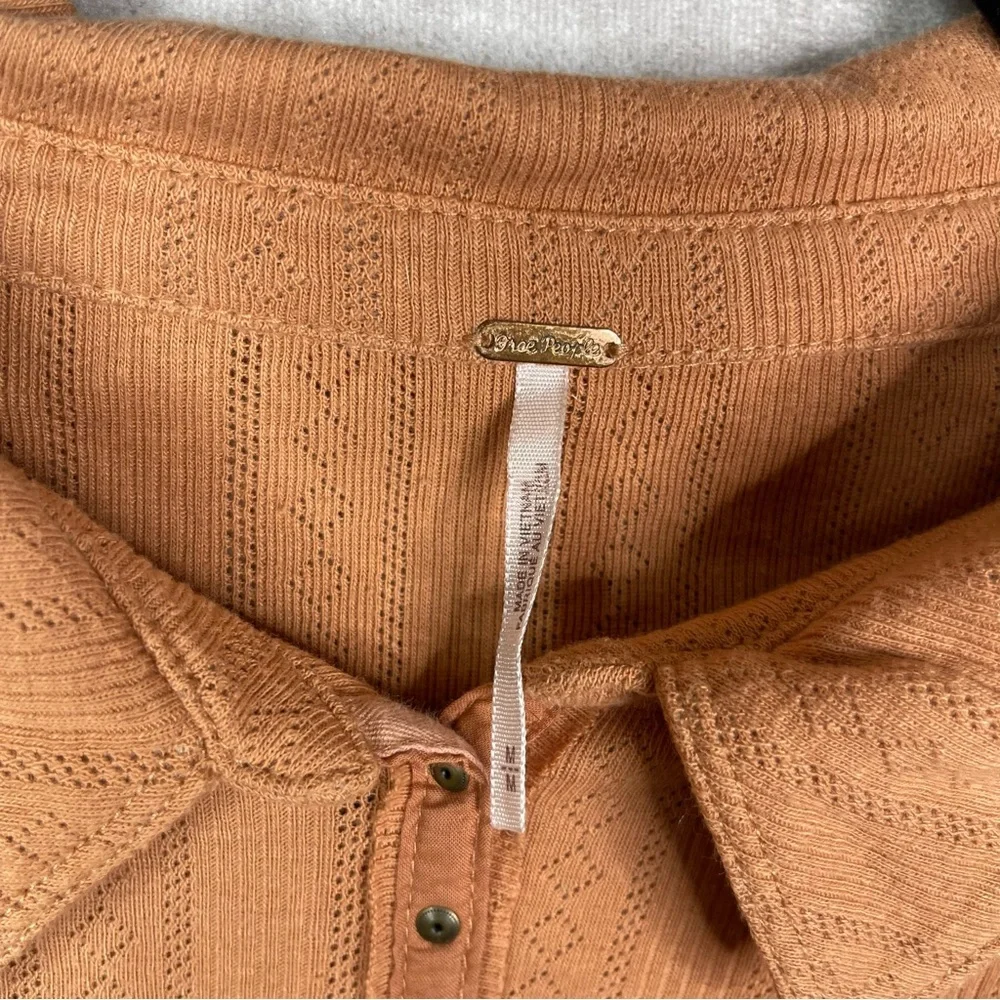 Free People On The Road Crop Cardi Snap Front Top In Beige Women's Size M